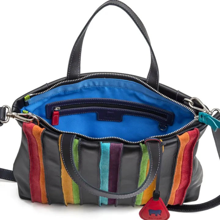 Shoppers|Damestassen>Mywalit Laguna Large Leather and Suede Shopper black