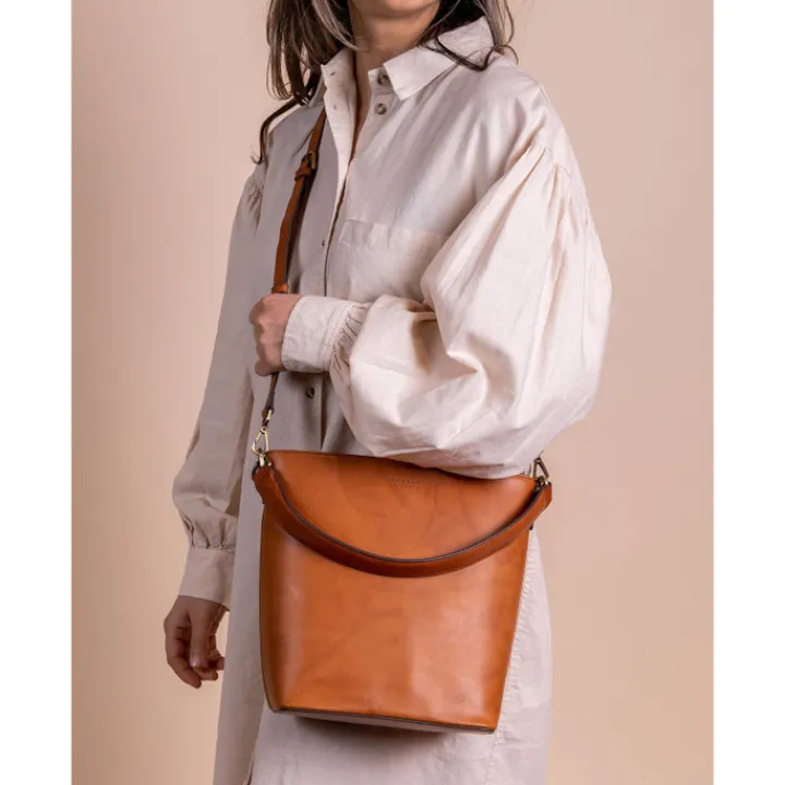 Schoudertassen|Handtassen>O My Bag Bobbi Bucket Bag Maxi cognac