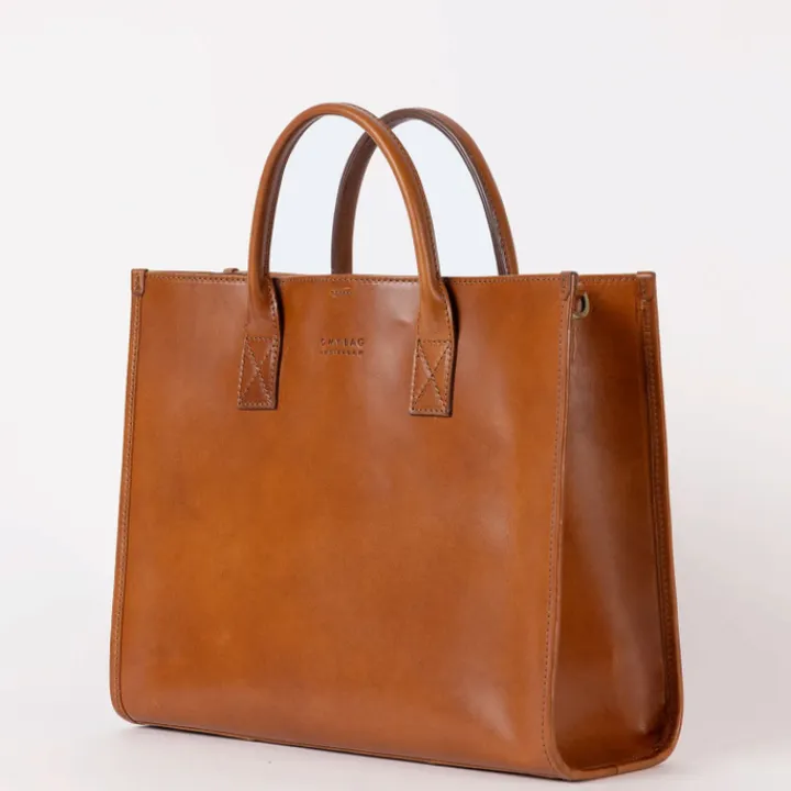 Shoppers|Schoudertassen>O My Bag Jackie cognac