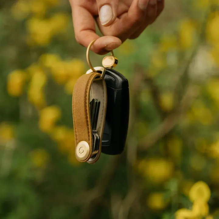 Sleutelhouders|Sleutelhouders>Orbitkey 2.0 Waxed Canvas Keyholder golden sand