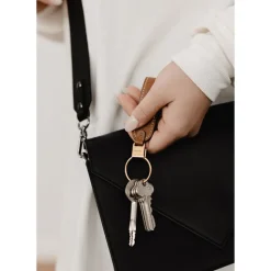 Sleutelhouders|Sleutelhouders>Orbitkey Loop Keychain Leather caramel