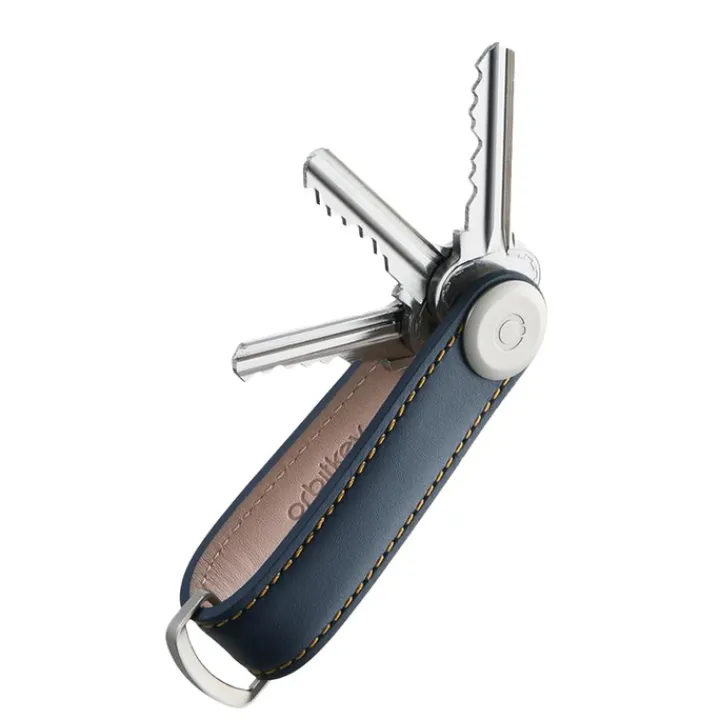 Sleutelhouders|Sleutelhouders>Orbitkey Premium Leather 2.0 Keyholder navy / tan