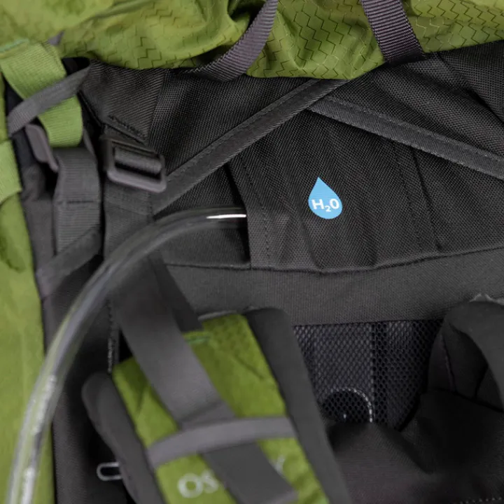 Grote Rugzakken|Trekking Rugzakken>Osprey Aether 55 Backpack S/M mustard green