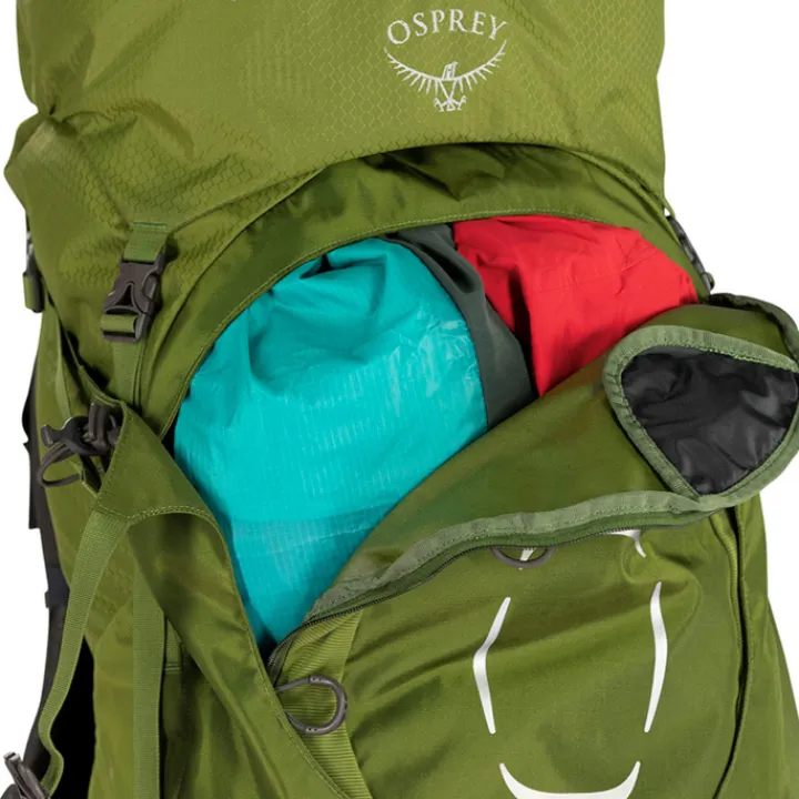 Grote Rugzakken|Trekking Rugzakken>Osprey Aether 55 Backpack S/M mustard green