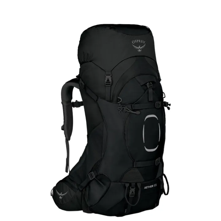 Trekking Rugzakken|Grote Rugzakken>Osprey Aether 55 Backpack S/M black