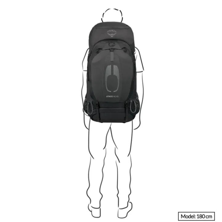 Grote Rugzakken|Trekking Rugzakken>Osprey Atmos AG 65 L-XL black