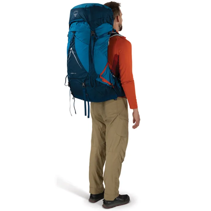 Grote Rugzakken|Trekking Rugzakken>Osprey Atmos AG LT 65 L/XL night shift/scoria blue