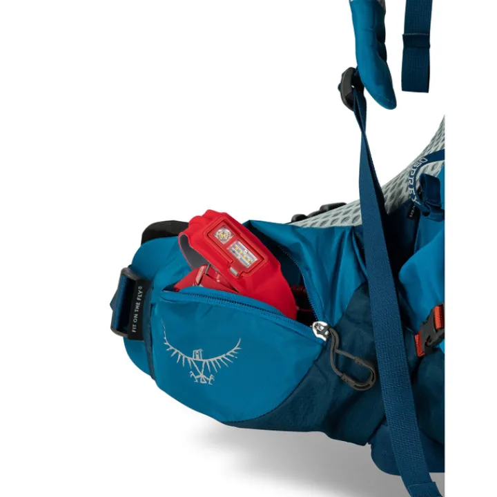 Grote Rugzakken|Trekking Rugzakken>Osprey Atmos AG LT 65 S-M night shift-scoria blue