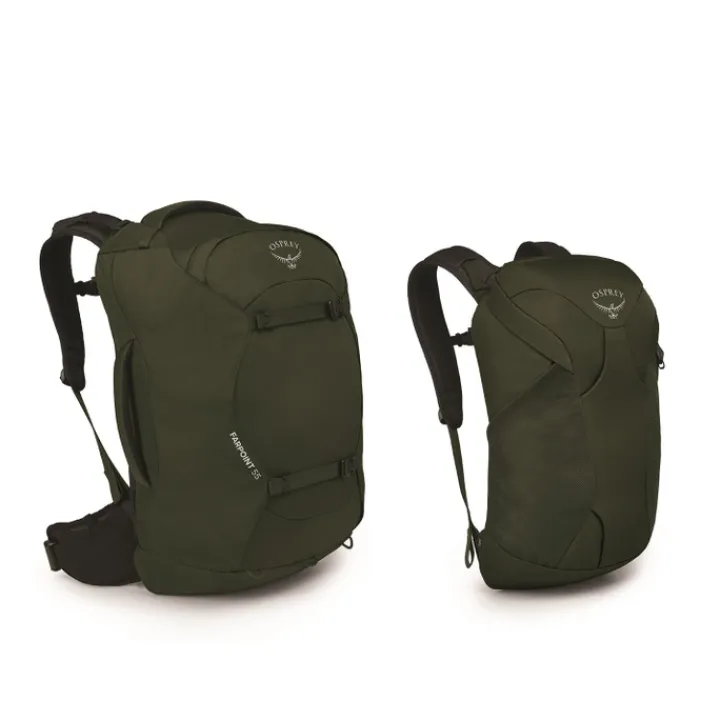 Grote Rugzakken|Wandelrugzakken>Osprey Farpoint 55 Backpack gopher green