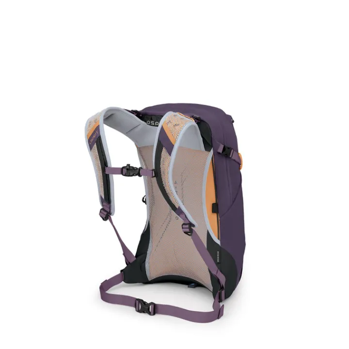 Kleine Rugzakken|Wandelrugzakken>Osprey Hikelite 18 purple ink-purple dusk-cheddar orange