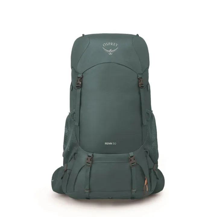 Grote Rugzakken|Trekking Rugzakken>Osprey Renn 50 Women's cascade blue/melon orange