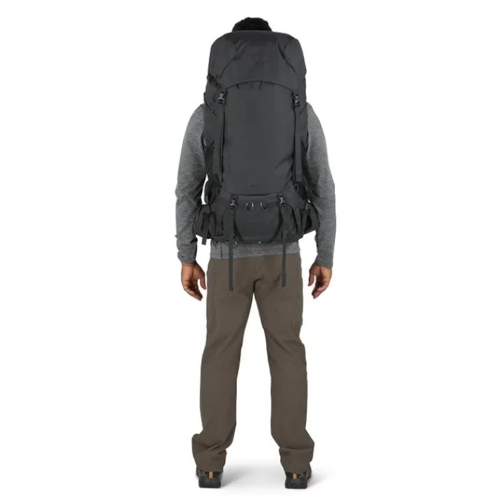 Grote Rugzakken|Trekking Rugzakken>Osprey Rook 50 dark charcoal/silver lining