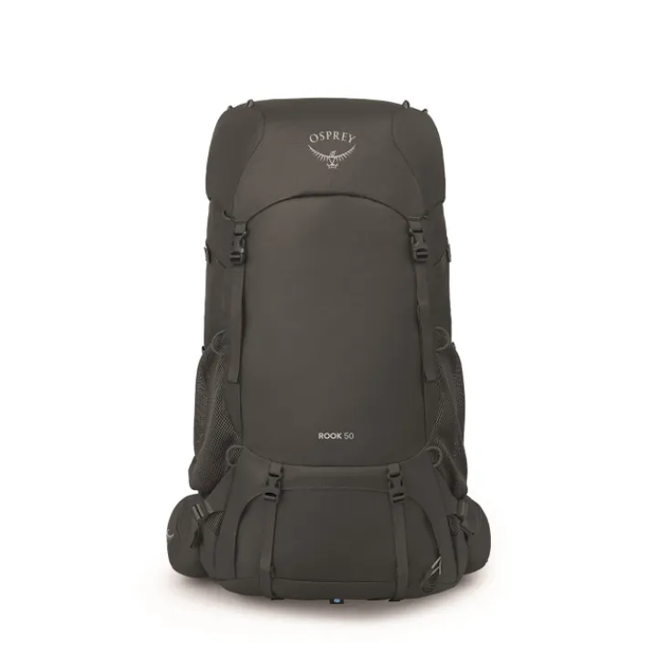 Grote Rugzakken|Trekking Rugzakken>Osprey Rook 50 dark charcoal/silver lining