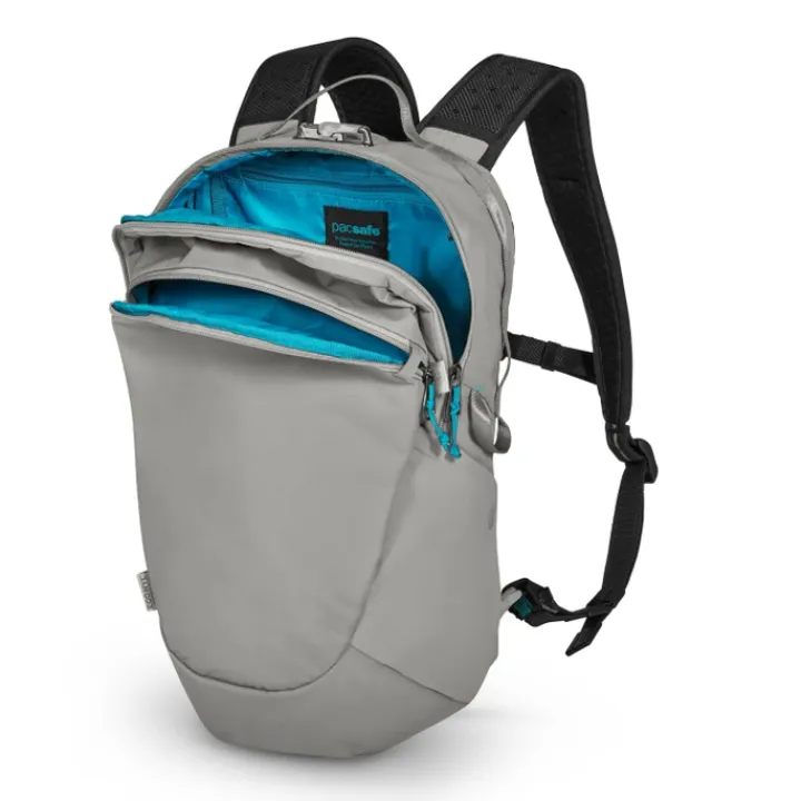Kleine Rugzakken|Daypack>Pacsafe Eco 18L Backpack Econyl gravity gray