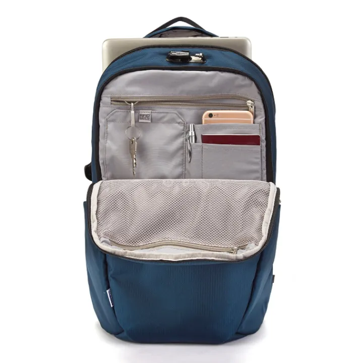Daypack|13 Inch Laptoptassen>Pacsafe Vibe 25L Anti-Theft Backpack Econyl ocean
