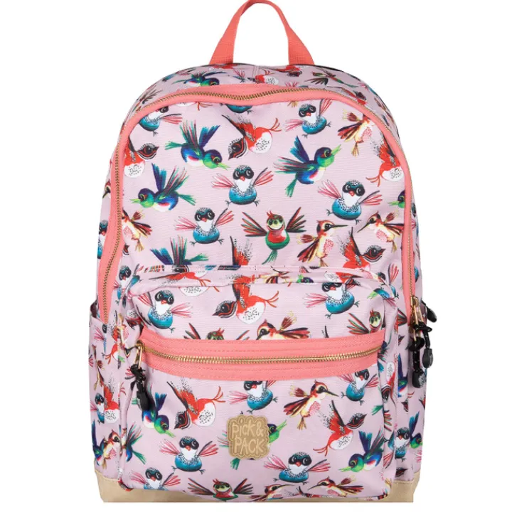 Peuter Rugzakken|Meisjesrugzakken>Pick & Pack Birds Backpack L soft pink