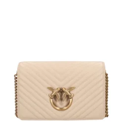 Schoudertassen|Fashion Tassen>Pinko Love Click Classic beige