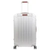 Harde Koffers|Reiskoffers>Piquadro Alu Medium 4 Wheel Trolley grigio / cuoio