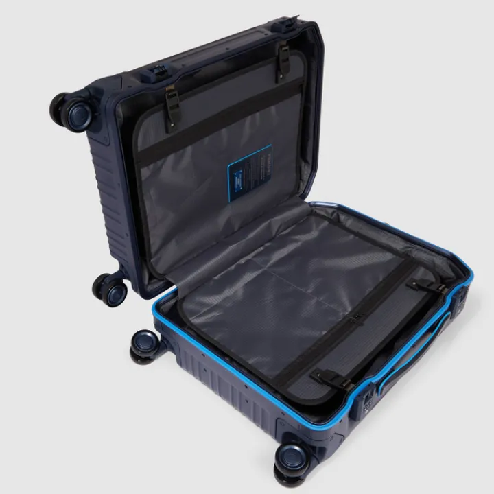 Ryanair Trolleys|Handbagage Trolleys>Piquadro ALU-B2 Cabin Trolley 55 blue
