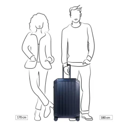 Harde Koffers|Reiskoffers>Piquadro ALU-B2 Medium Trolley 69 blue