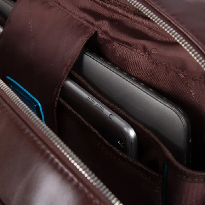 Handbagage Trolleys|Laptop Trolleys>Piquadro Black Square Briefcase with wheels brown