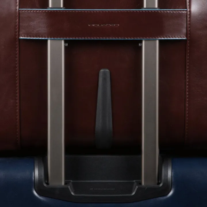 Handbagage Trolleys|Laptop Trolleys>Piquadro Black Square Briefcase with wheels brown