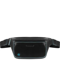 Heuptassen|Crossbody>Piquadro Blue Square Bum Bag iPad Mini black