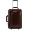 Handbagage Trolleys|Handbagage Koffers>Piquadro Blue Square Cabin Trolley brown