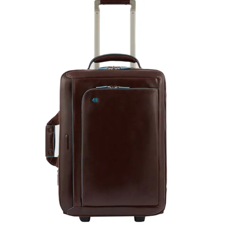 Handbagage Trolleys|Handbagage Koffers>Piquadro Blue Square Cabin Trolley brown