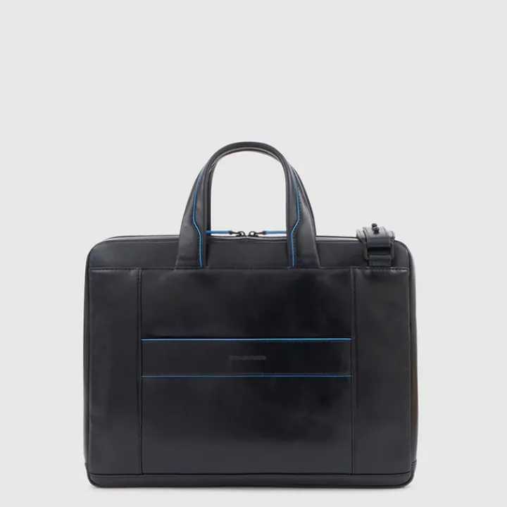 Herentassen|14 Inch Laptoptassen>Piquadro Blue Square Computer Portfolio Briefcase 14'' black