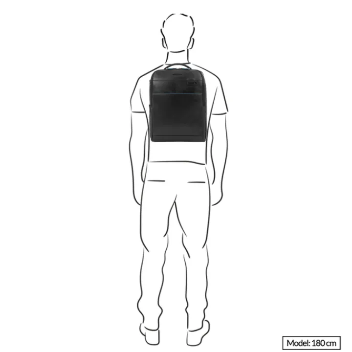 Kleine Rugzakken|15.6 Inch Laptoptassen>Piquadro Blue Square Computer Backpack Plain With iPad Pro brown
