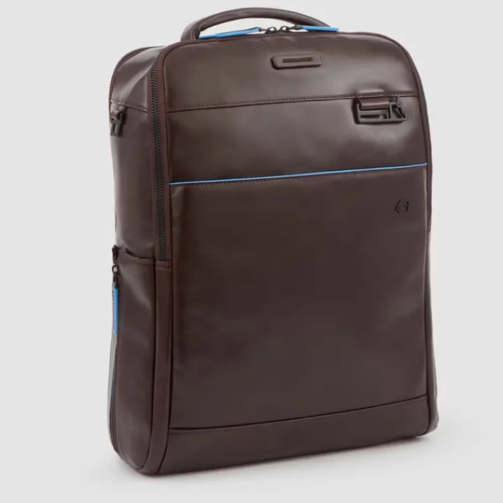 Kleine Rugzakken|15.6 Inch Laptoptassen>Piquadro Blue Square Computer Backpack Plain With iPad Pro brown