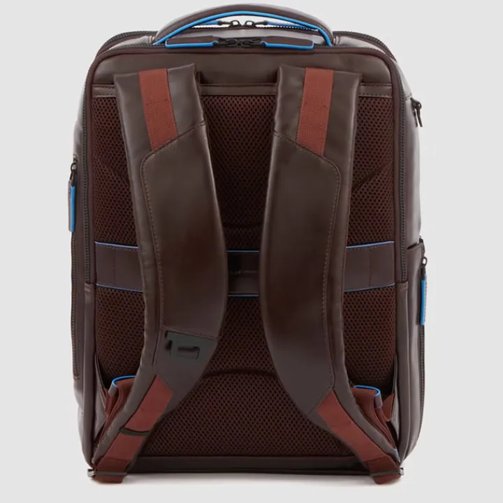 Kleine Rugzakken|15.6 Inch Laptoptassen>Piquadro Blue Square Computer Backpack Plain With iPad Pro brown