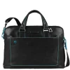 Herentassen|15 Inch Laptoptassen>Piquadro Blue Square Computer Portfolio Briefcase 15'' black