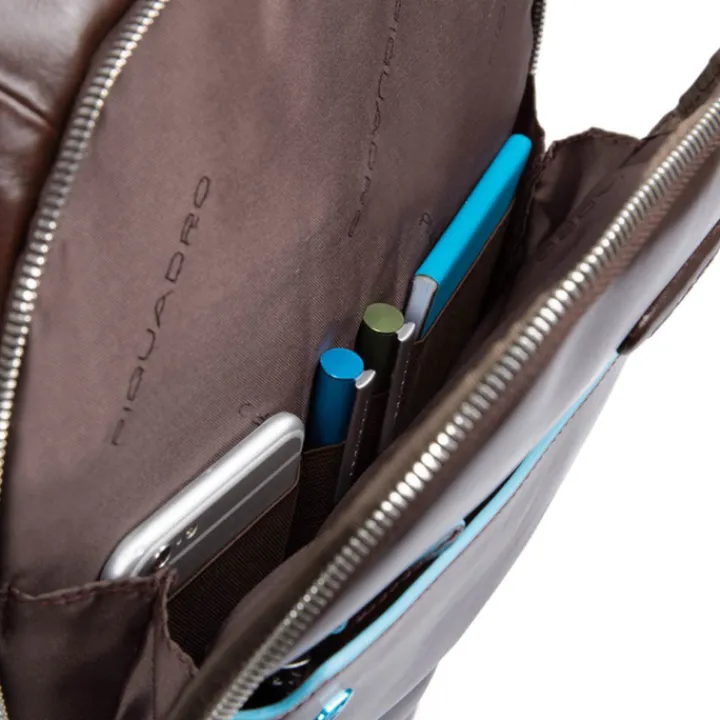 15.6 Inch Laptoptassen|Laptop Rugzakken>Piquadro Blue Square Computer Backpack with iPad Compartment black