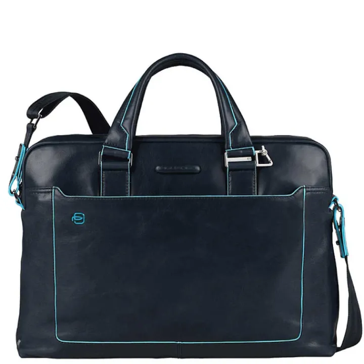 Herentassen|15 Inch Laptoptassen>Piquadro Blue Square Computer Portfolio Briefcase 15'' night blue