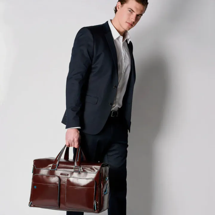 Kleine Reistassen|Handbagage Reistassen>Piquadro Blue Square Duffel Bag black