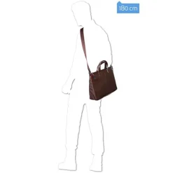 Herentassen|15.6 Inch Laptoptassen>Piquadro Blue Square Expandable Slim Computer Bag 15.6" black