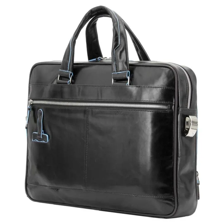 Herentassen|15 Inch Laptoptassen>Piquadro Blue Square Organized Laptop & iPad Case black