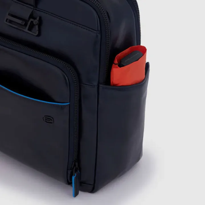 Herentassen|15.6 Inch Laptoptassen>Piquadro Blue Square Revamp Laptopbag brown