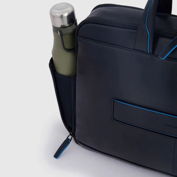Herentassen|15.6 Inch Laptoptassen>Piquadro Blue Square Revamp Laptopbag brown