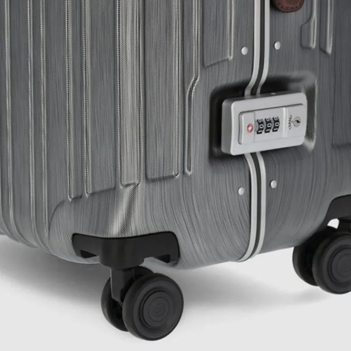 Harde Koffers|Reiskoffers>Piquadro PQ Light Frame Spinner M grey