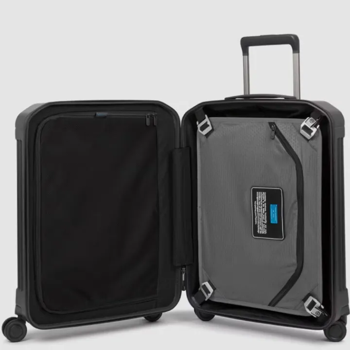 Ryanair Trolleys|Handbagage Trolleys>Piquadro PQ-Light Cabin Trolley 55 matt black