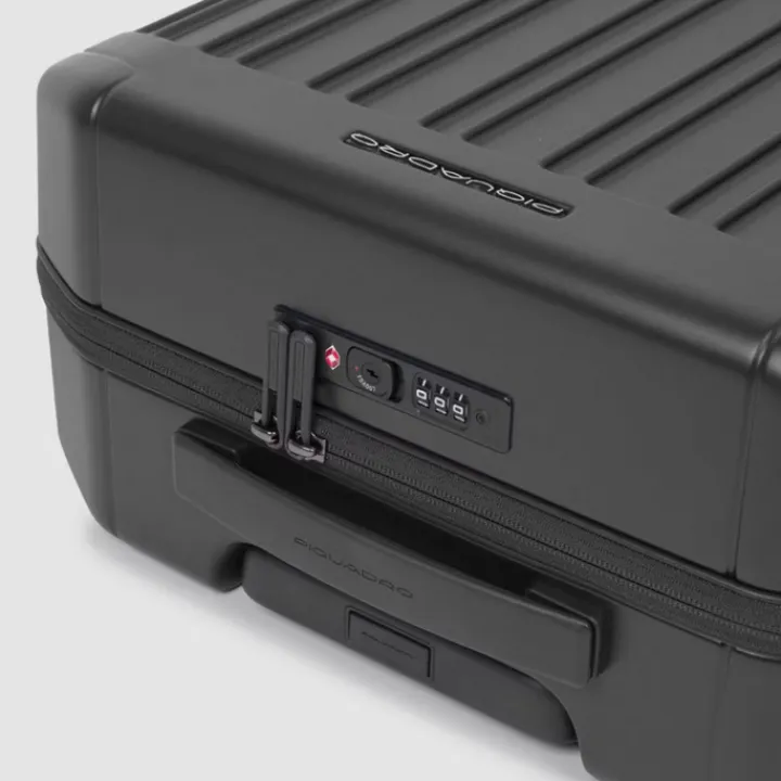 Ryanair Trolleys|Handbagage Trolleys>Piquadro PQ-Light Cabin Trolley 55 matt black