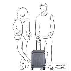 Transavia Trolleys|Ryanair Trolleys>Piquadro PQ-Light Premium Slim Cabin Spinner 55 grey-black