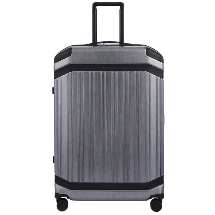 Harde Koffers|Reiskoffers>Piquadro PQ-Light Premium Big Size Spinner 75 grey-black