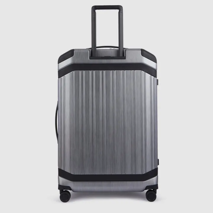 Harde Koffers|Reiskoffers>Piquadro PQ-Light Premium Big Size Spinner 75 grey-black