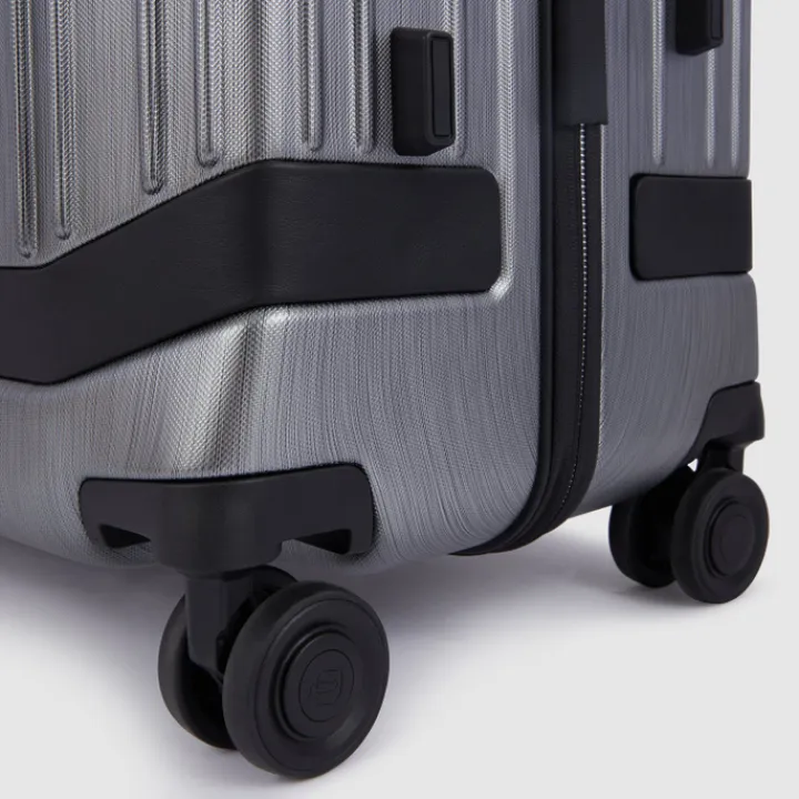 Harde Koffers|Reiskoffers>Piquadro PQ-Light Premium Big Size Spinner 75 grey-black