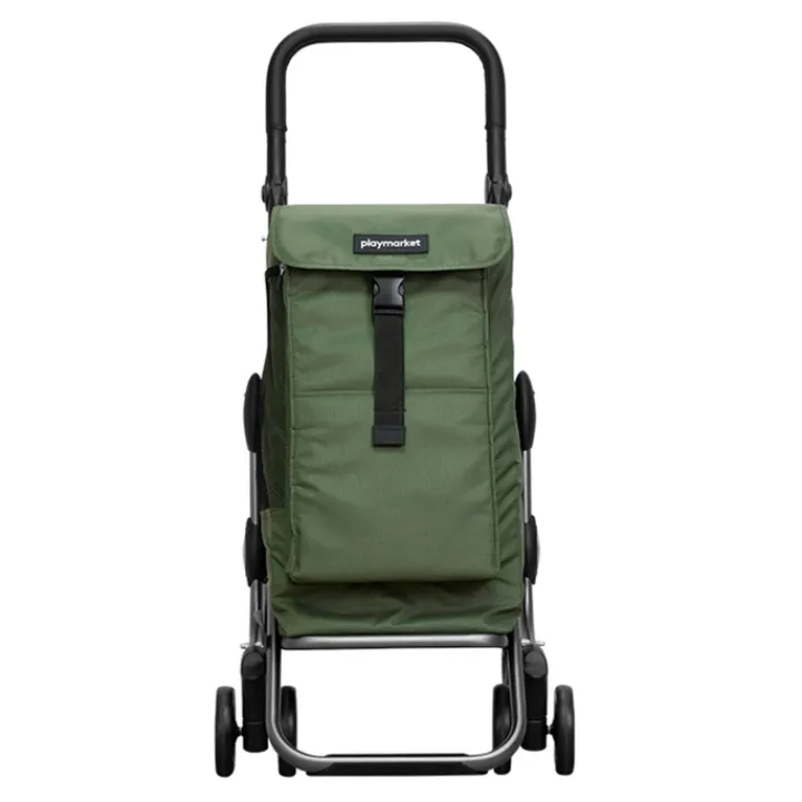 Boodschappen Trolleys|Reistrolleys>Playmarket Go Up Premium Boodschappentrolley groen
