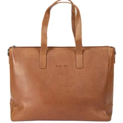 Herentassen|15.6 Inch Laptoptassen>Plevier Agaat Shopper 15.6" cognac